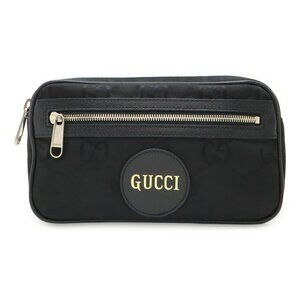 GUCCI Black Leather Fanny Pack